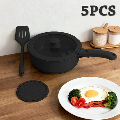 Pots and Pans Set, Nonstick Cookware Set Detachable Handle, Oven Safe