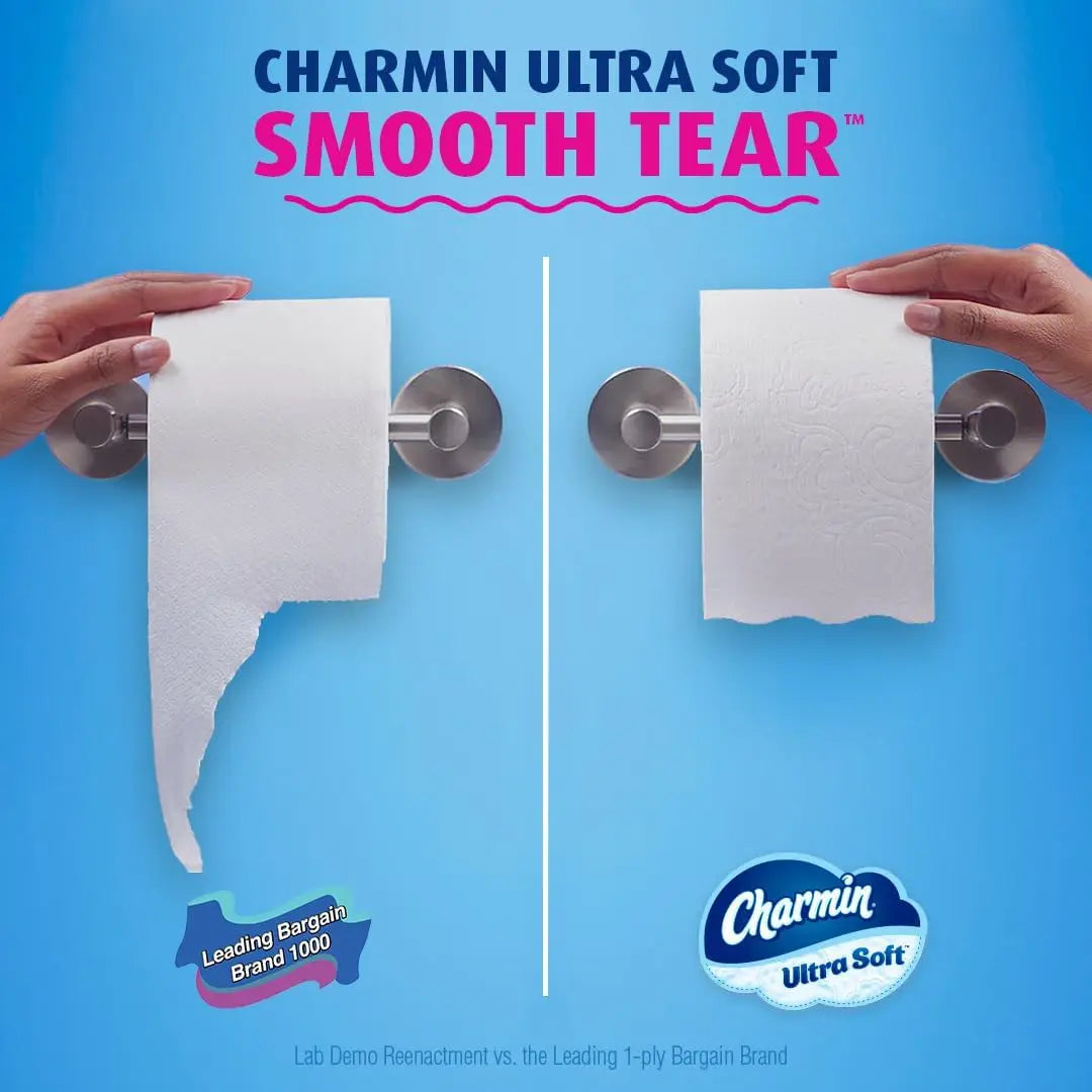 Ultra Soft Toilet Paper 6 Mega Rolls, Gentle and Absorbent.