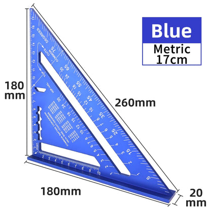 Triangle 7Inch Measurement Tool Square Angle Woodworking Square Triangular Metric