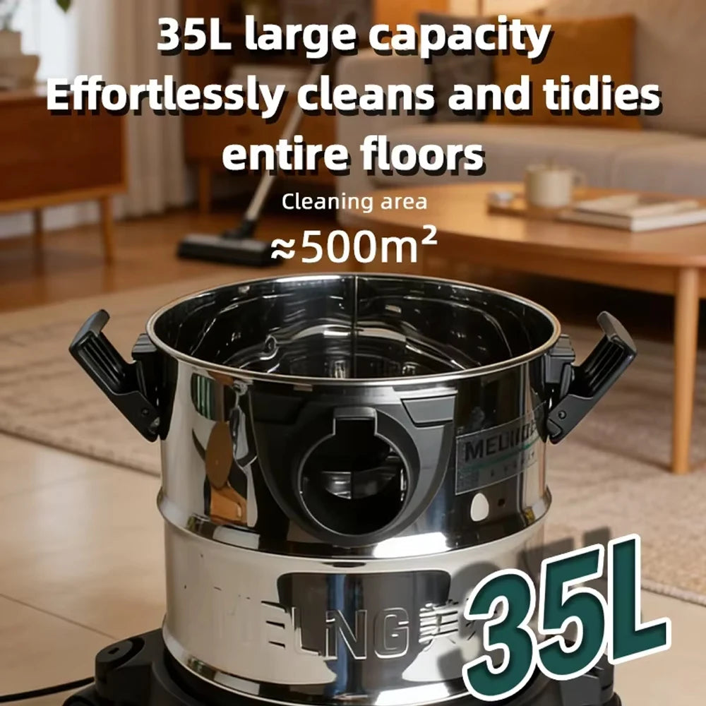 High-Power Vacuum Cleaner for Car Home Commercial Use Wet And Dry Large Shop Vacuum Bucket