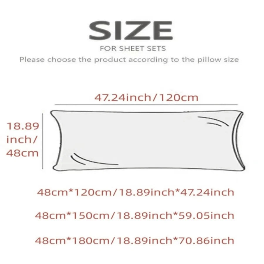1pc solid-color plush pillow long pillowcase, soft and comfortable fabric