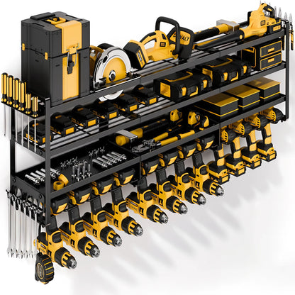 Drill Bit Tool Storage Rack Heavy-Duty Large Organize 600 lb Wall-Mounted