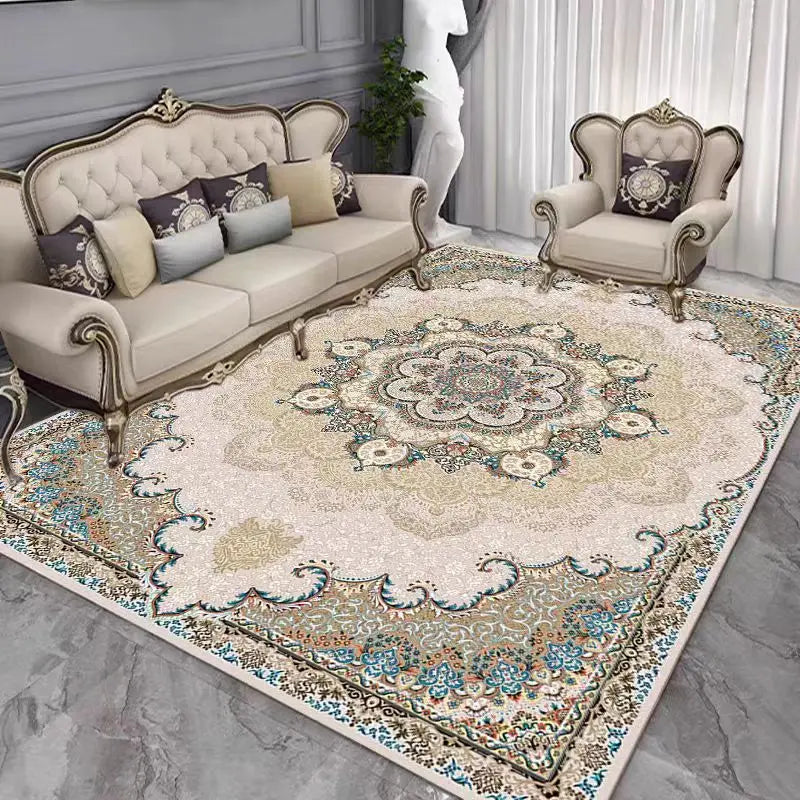 Persian carpet non-slip crystal velvet large carpet bedroom and living room