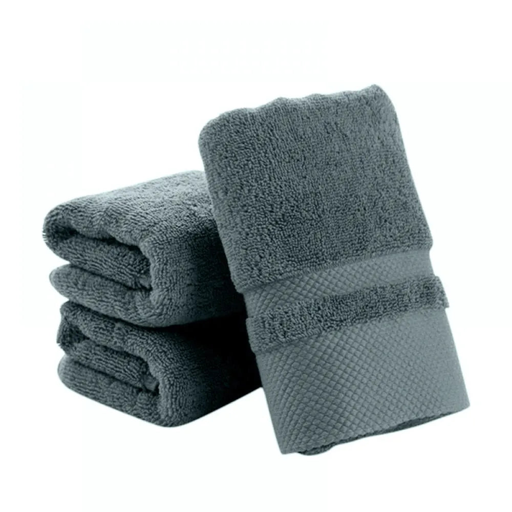 35X75CM Plain Colored Absorbent Towel Pure Cotton Bath Towel Set