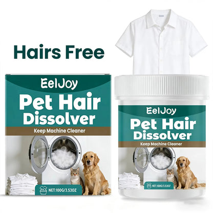 Pet Hair Dissolver Laundry Additive Removes Cat Dog Hair from Clothes.