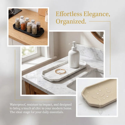 A Silicone Eight-Sided Storage Tray Non-Slip and Resistant to Falls