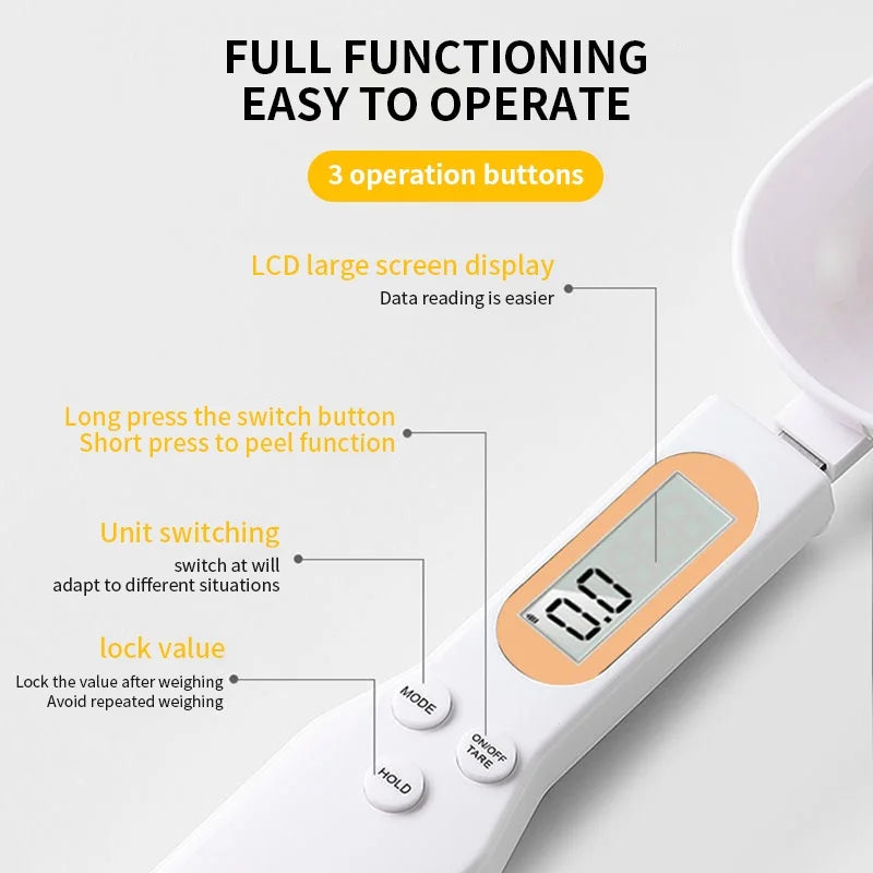 Mini Spoon Scale Digital Electronic LCD Food Scale Powder Weight Measure Spoon