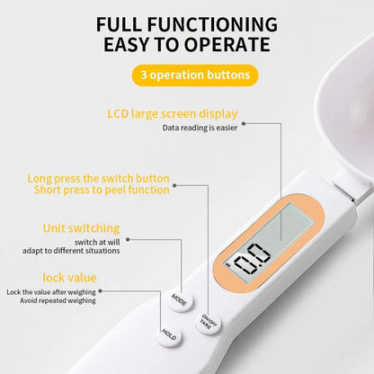 Mini Spoon Scale Digital Electronic LCD Food Scale Powder Weight Measure Spoon