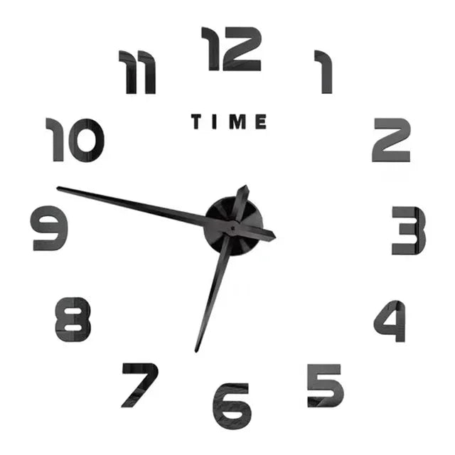 Large 3D Wall Clock Luminous Classic Wall DIY Digital Wall Stickers