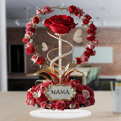 Acrylic Rose Decorate MOM Birthday Gift or Mother's Day