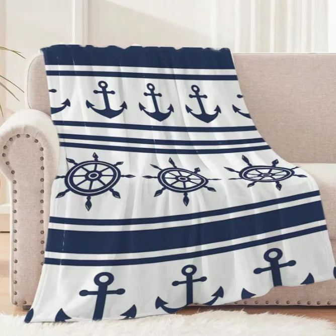 Fishing on The Lake Flannel Blanket