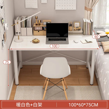 Home Storage Office Desk Minimalist White Standing Gaming Study Office