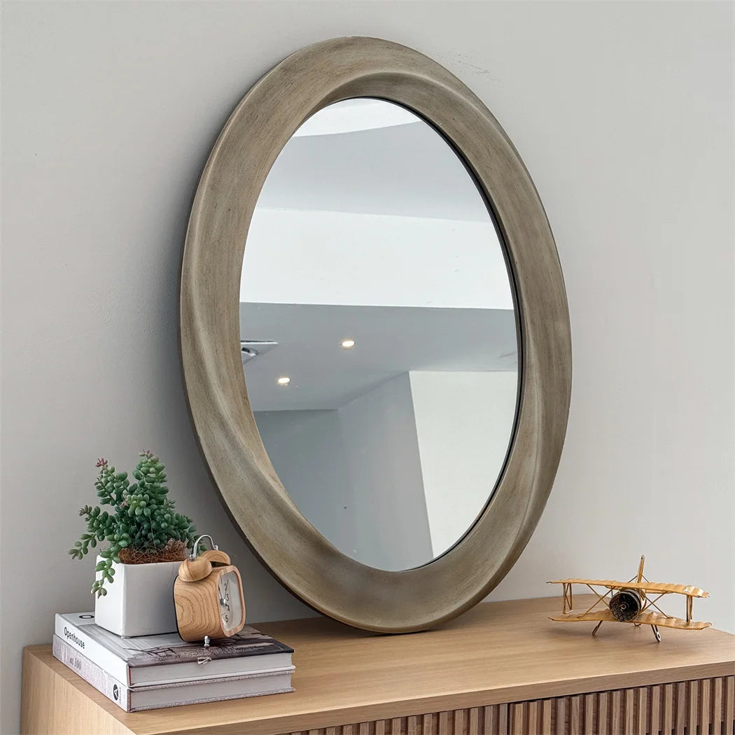 Antique Baroque Gold Oval Beveled Framed Wall Mirror Decorative Accent for Living Room Bedroom Entryway Decor