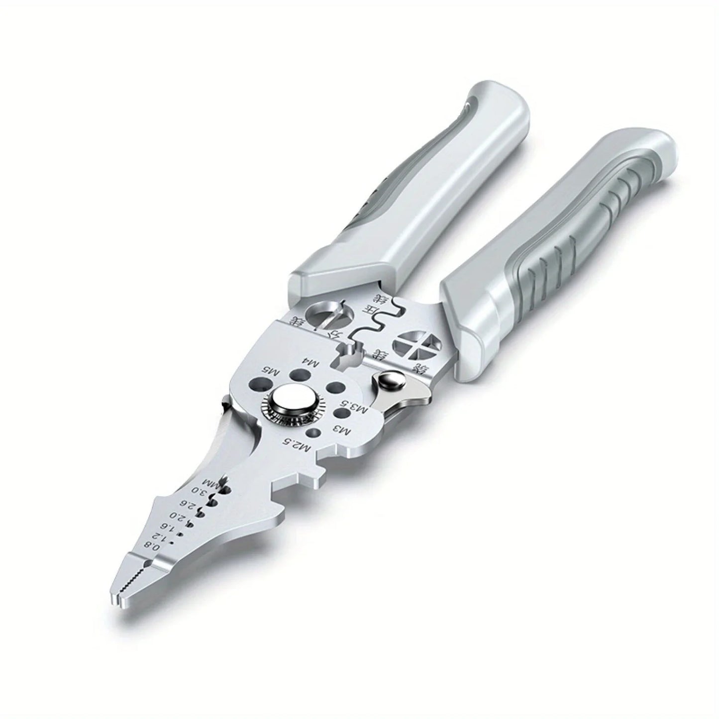 8.5 Inch Multi-Functional Industrial Wire Stripper Cutter Crimper Heavy Duty Stainless Steel Electrical