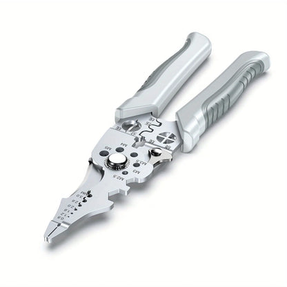 8.5 Inch Multi-Functional Industrial Wire Stripper Cutter Crimper Heavy Duty Stainless Steel Electrical