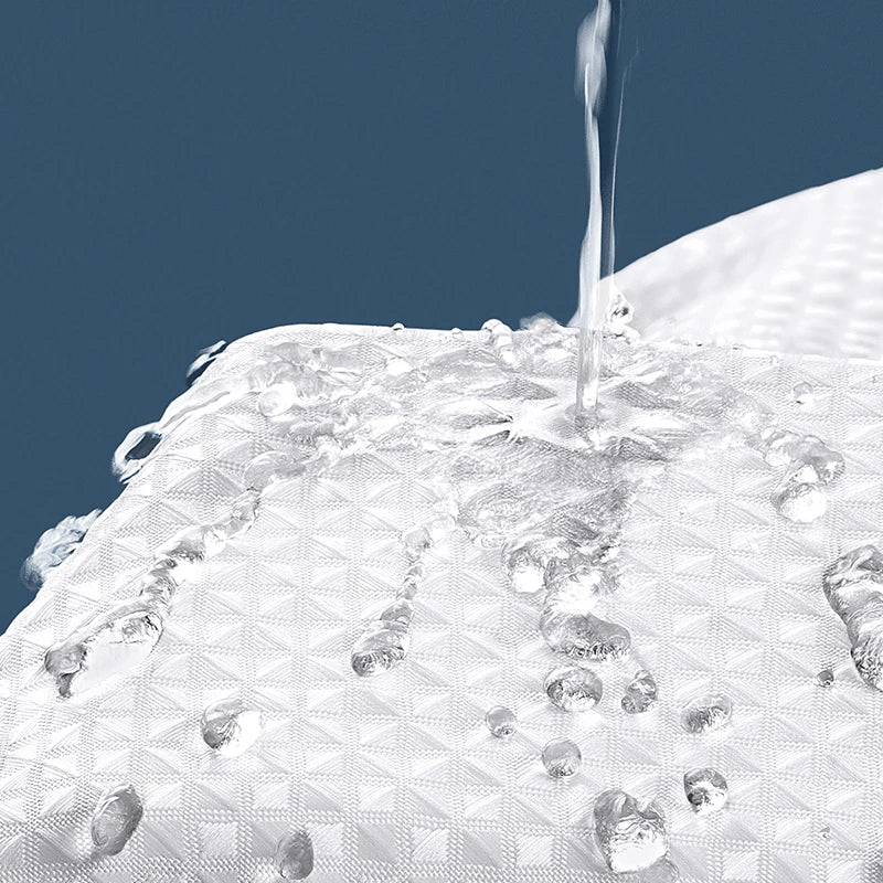 Thickened Waffle Solid Color Shower Curtain, Non-porous Double-sided Waterproof and Mildew