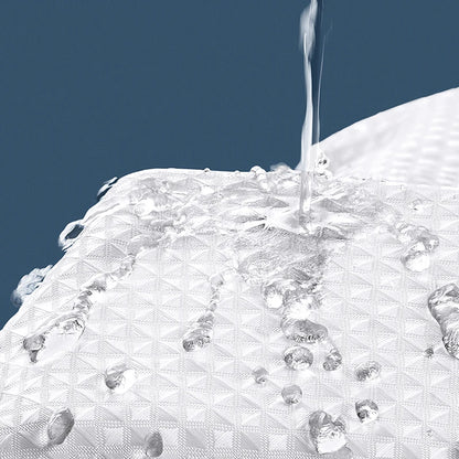 Thickened Waffle Solid Color Shower Curtain, Non-porous Double-sided Waterproof and Mildew