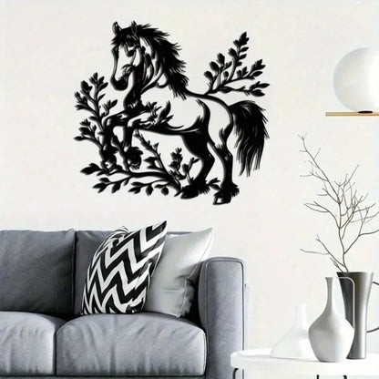 Galloping Horse Metal Wall Art Sculpture Rustic Farmhouse Decor Indoor Outdoor