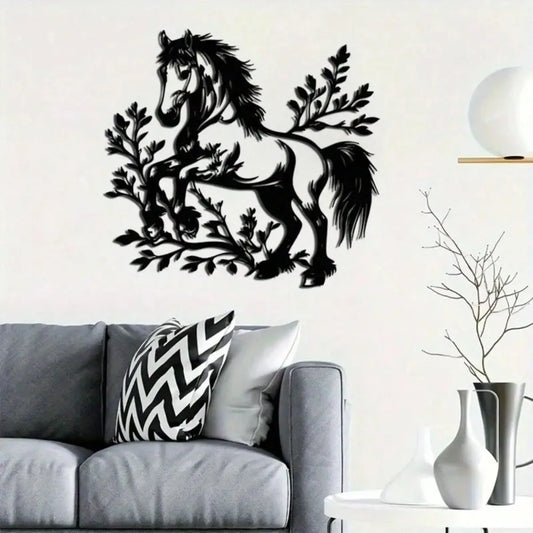 Galloping Horse Metal Wall Art Sculpture Rustic Farmhouse Decor Indoor Outdoor