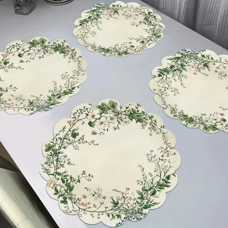 4-Piece Placemat Set Waterproof & Oil-Resistant, Non-Slip & Heat-Resistant Kitchen table mat.