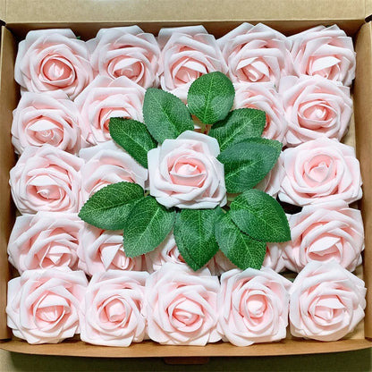 10~100pcs Rose Artificial Flowers Foam Fake Roses Wedding Bouquets Centerpieces