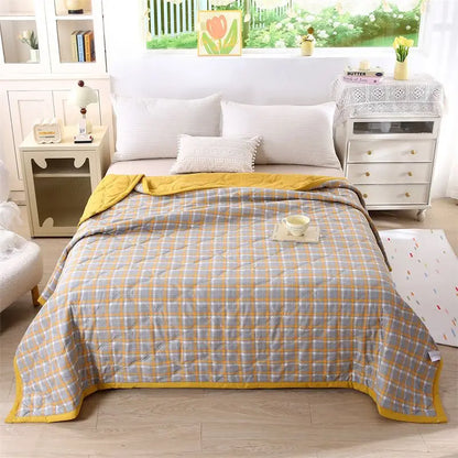 Washed Cotton Summer Quilt - Skin-Friendly Brushed Summer Cool Quilt
