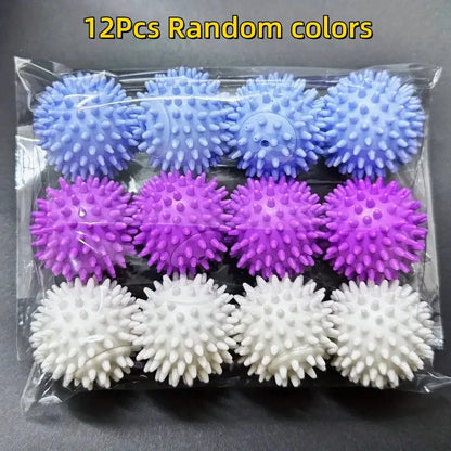 12pcs Spiky Anti-Winding Reusable Fabric Softener laundry balls