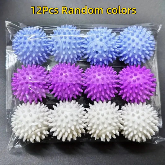 12pcs Spiky Anti-Winding Reusable Fabric Softener laundry balls