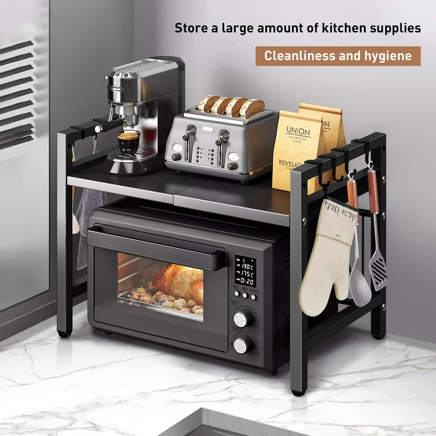 Microwave Shelf Organizer.
