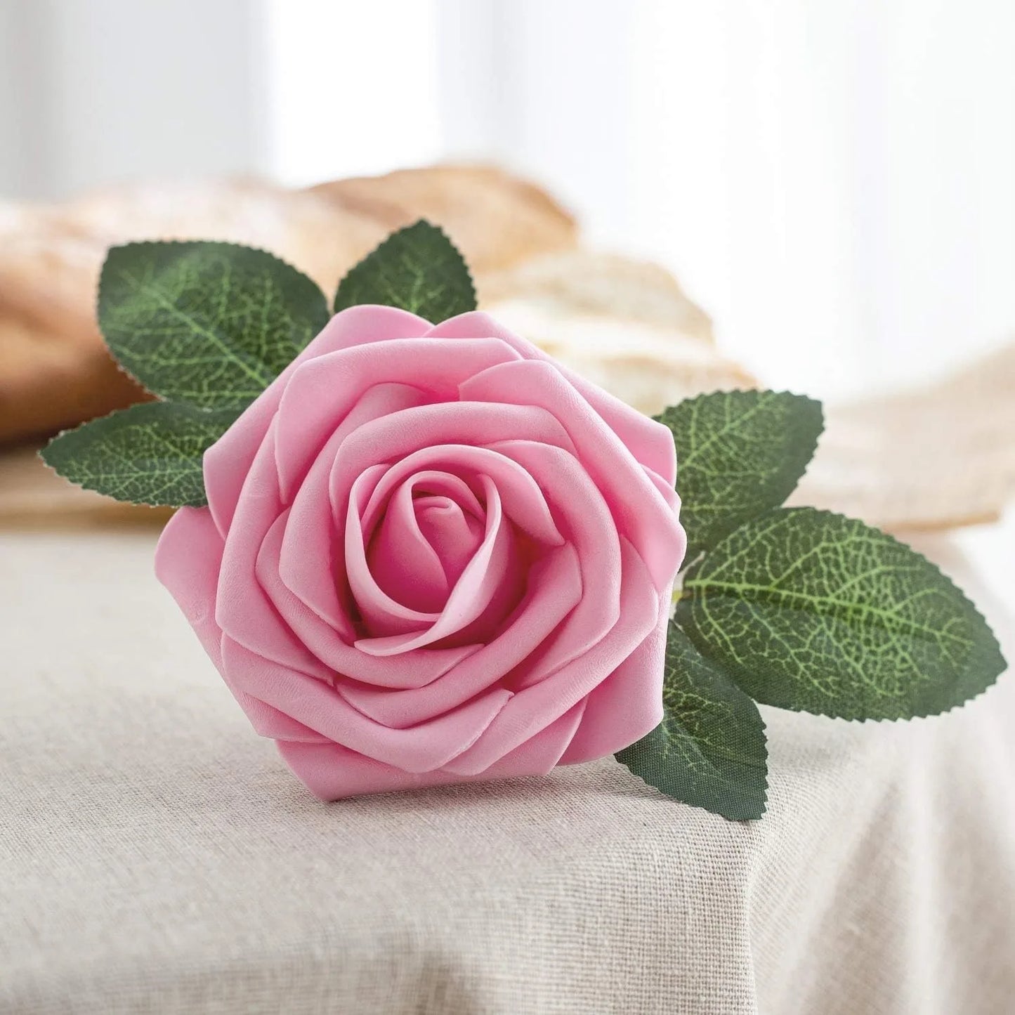 10~100pcs Rose Artificial Flowers Foam Fake Roses Wedding Bouquets Centerpieces