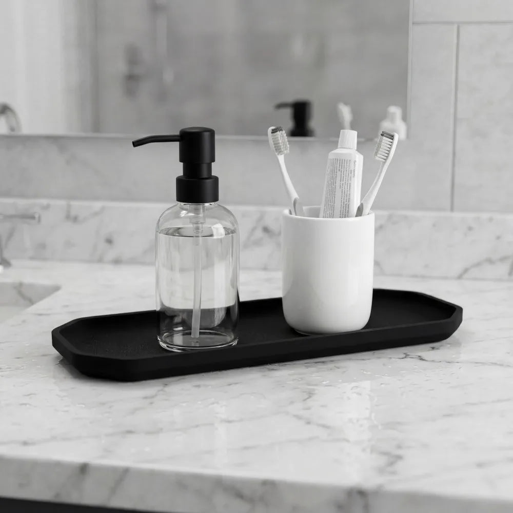 A Silicone Eight-Sided Storage Tray Non-Slip and Resistant to Falls