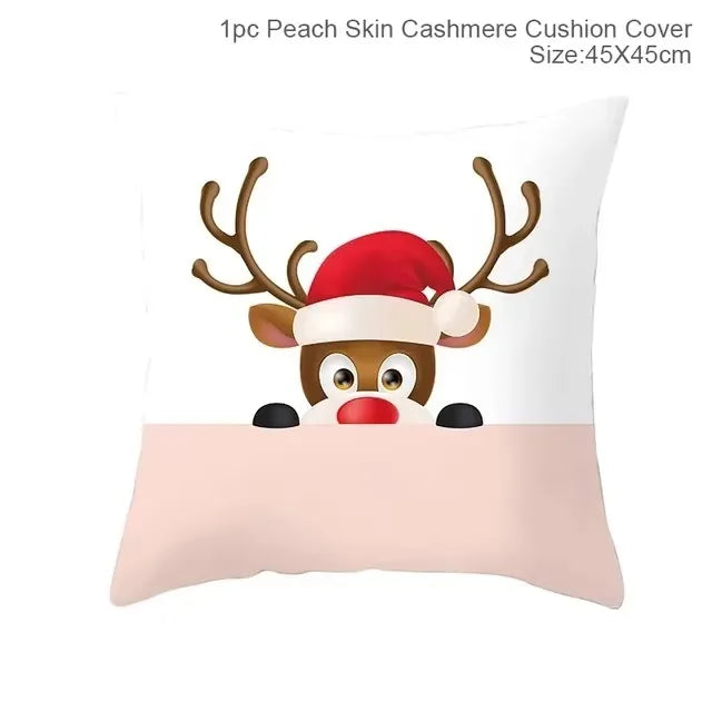 Christmas Cushion Cover Pillowcase Decorations for Home