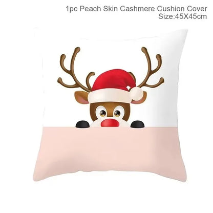 Christmas Cushion Cover Pillowcase Decorations for Home