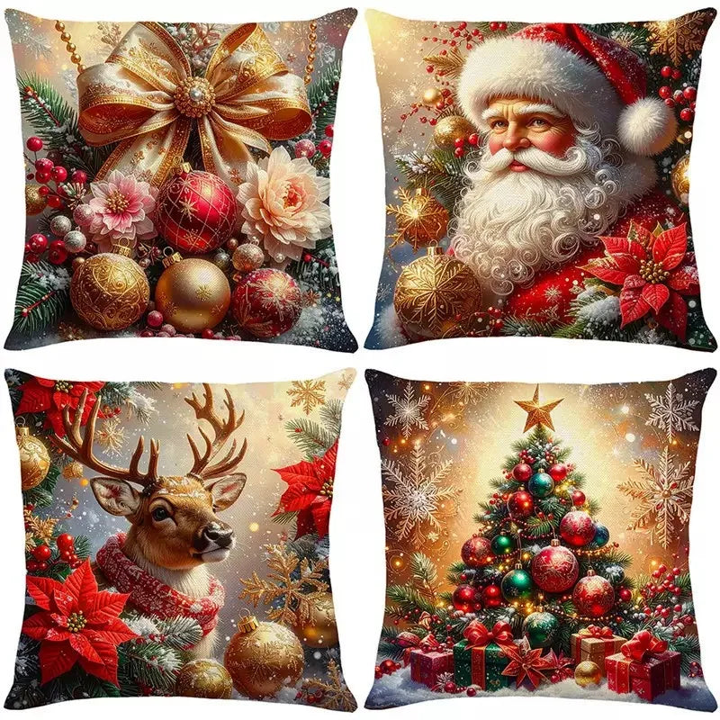 Christmas Cushion Cover Pillowcase Decorations for Home