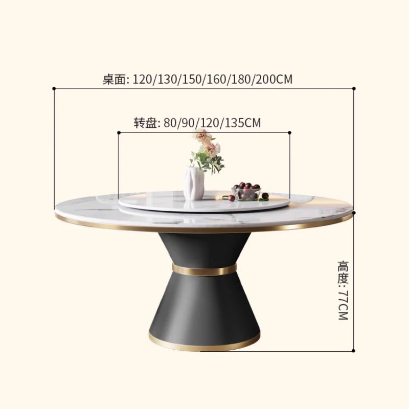 High Top Luxury Kitchen Tables Warm Keep Decoration Dining Tables French Design