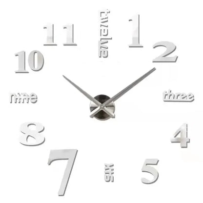 Large 3D Wall Clock Luminous Classic Wall DIY Digital Wall Stickers