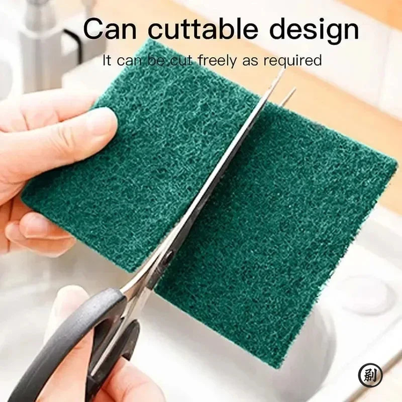 Grit-Free Scrub Pads Scratch-Free for Non-Stick Pans, Multipurpose Reusable Kitchen Sponges for Dishes