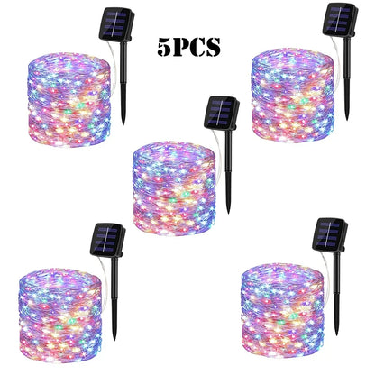 Solar LED Light Outdoor Garden Fairy Light String Led Twinkle Waterproof Light