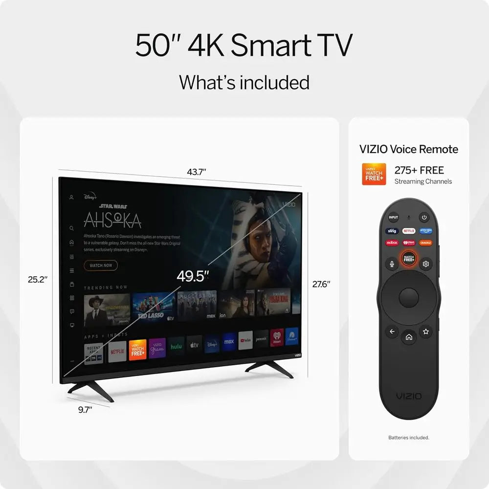 50" 4K Resolution HDR Smart TV, Dolby Vision HDR/HDR10+ (Renewed)