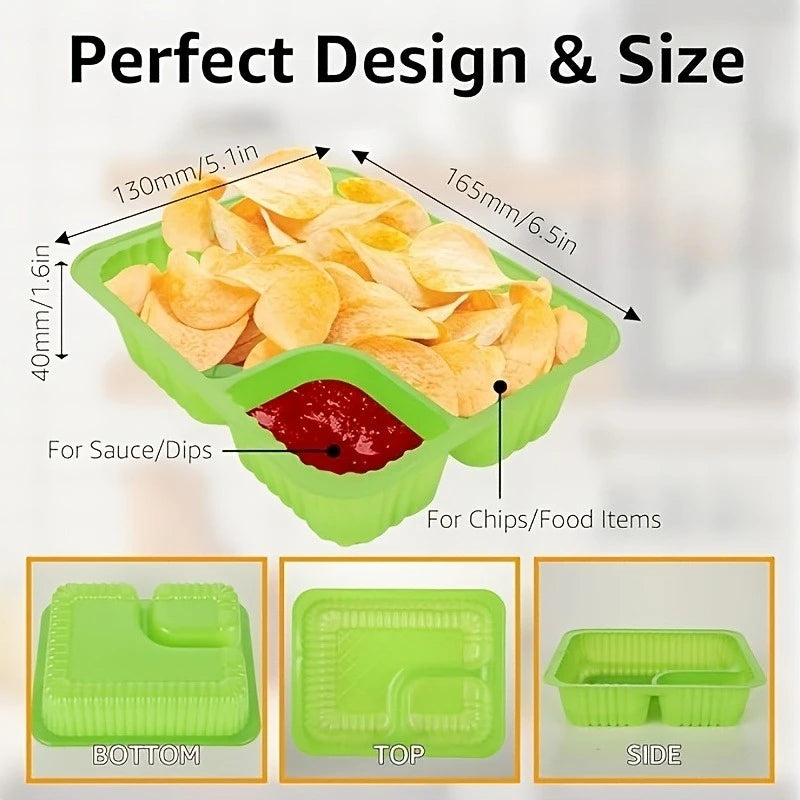 Nacho Trays Perfect for Cheese Dip, Movie Nights & Carnival Parties, Snack Containers