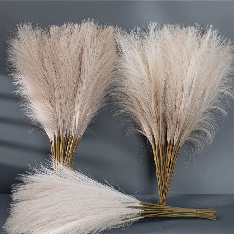 10pcs Faux Pampas Grass Decor Tall Vase Fillers, Boho Rustic Farmhouse Home Decor.