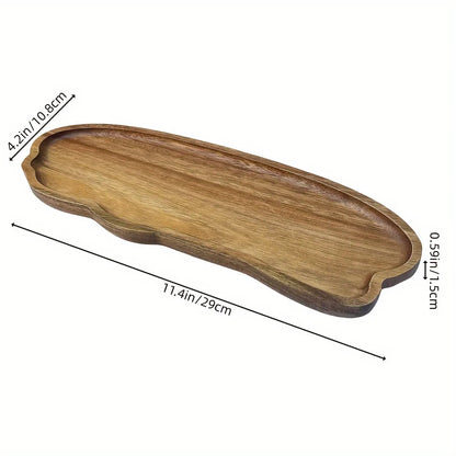Japanese solid wood fruit plate multi-size high-value snack plate