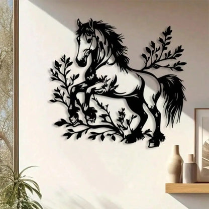 Galloping Horse Metal Wall Art Sculpture Rustic Farmhouse Decor Indoor Outdoor