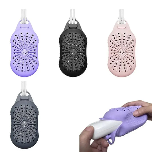 Silicone Bar Soap Scrubber Exfoliating Soap Holder Pouch with Gentle Deep-Clean Quick-Dry Soap saver
