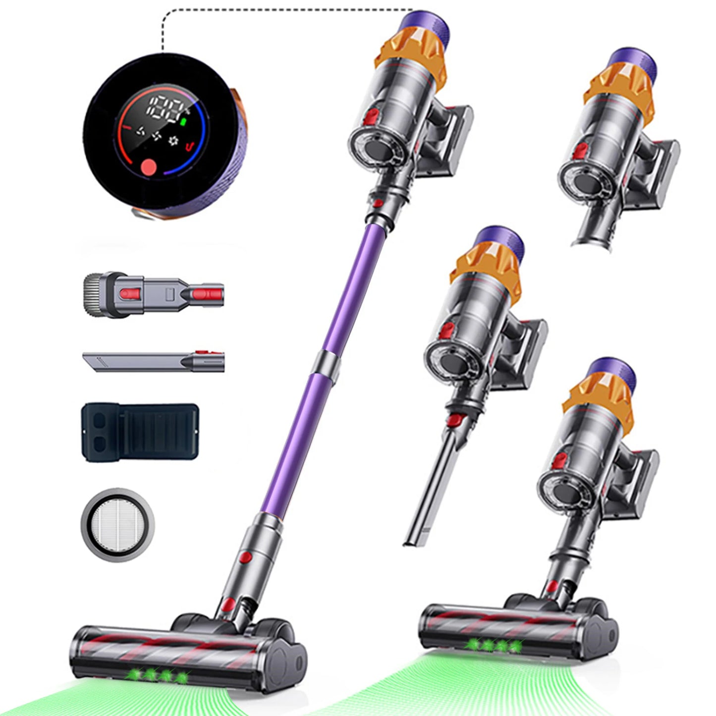 V18 Cordless Vacuum Cleaner 550W 45000PA – Powerful Brushless Handheld Vacuum.