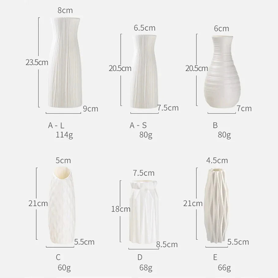 1pc Nordic Plastic Vase Simple Small Fresh Flower