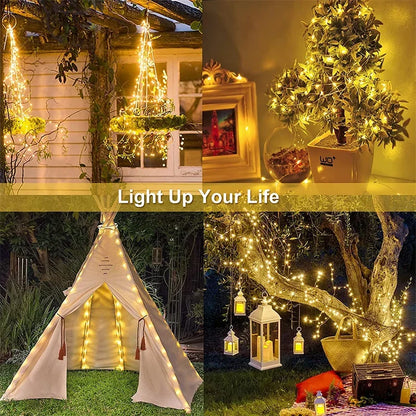 Solar LED Light Outdoor Garden Fairy Light String Led Twinkle Waterproof Light