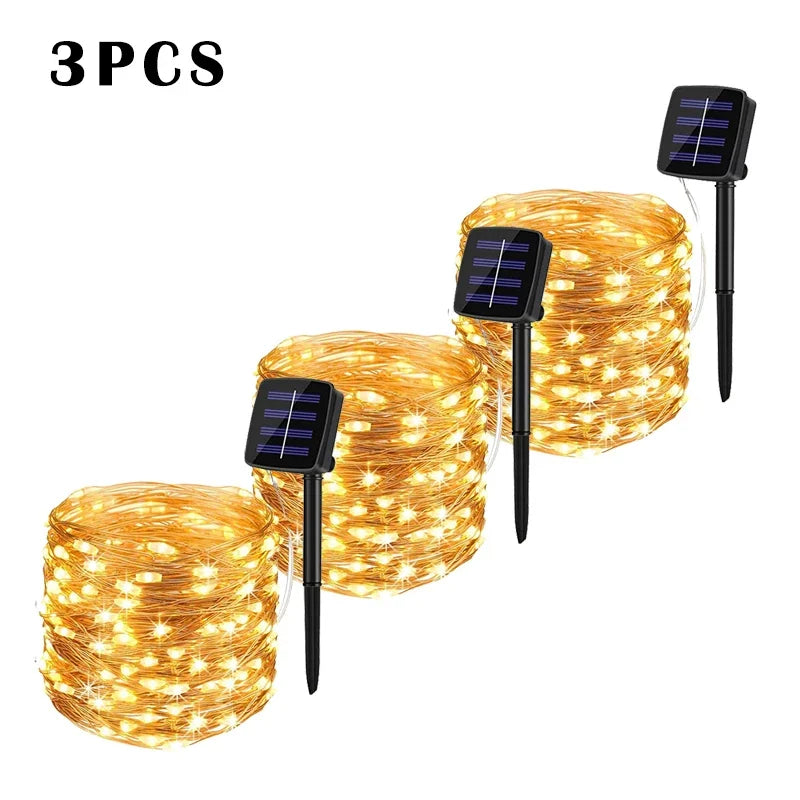Solar LED Light Outdoor Garden Fairy Light String Led Twinkle Waterproof Light