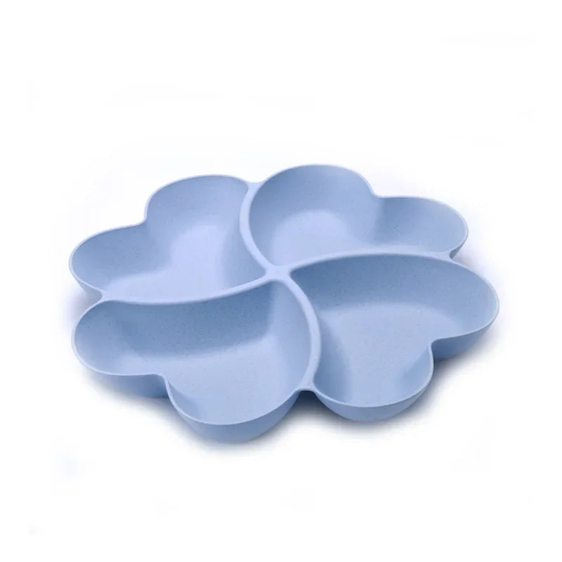 4-grid Fruit Plate Tray Heart Shaped Creative Plates