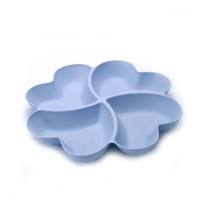 4-grid Fruit Plate Tray Heart Shaped Creative Plates
